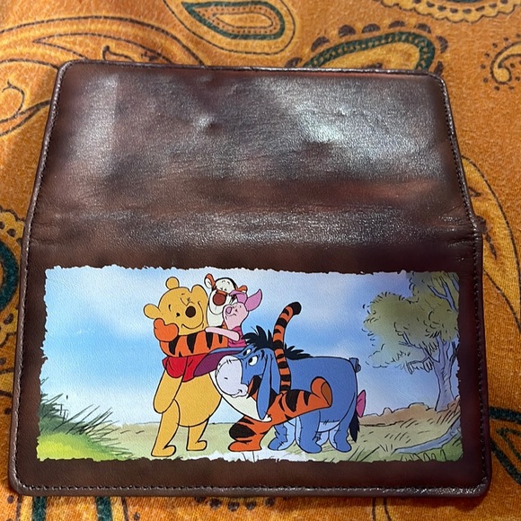 Accessories - Barely used Pooh and friends brown check book cover